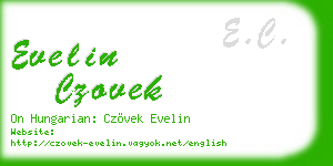 evelin czovek business card